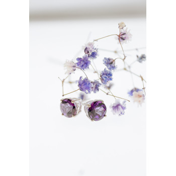 Sky Jewelry Серебряные серьги с альмандином