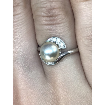 Sky Jewelry Серебряное кольцо с жемчугом