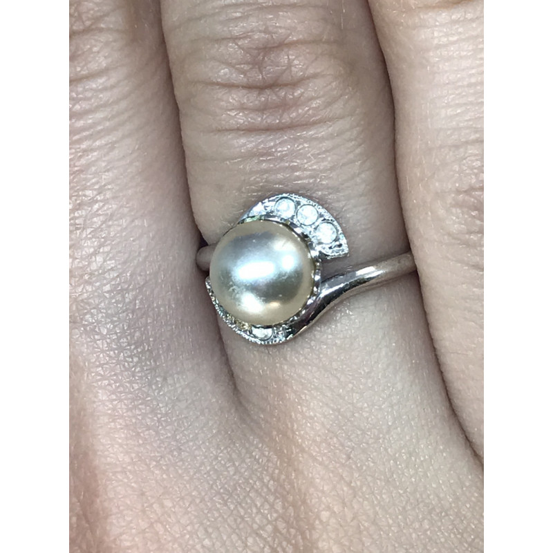 Sky Jewelry Серебряное кольцо с жемчугом