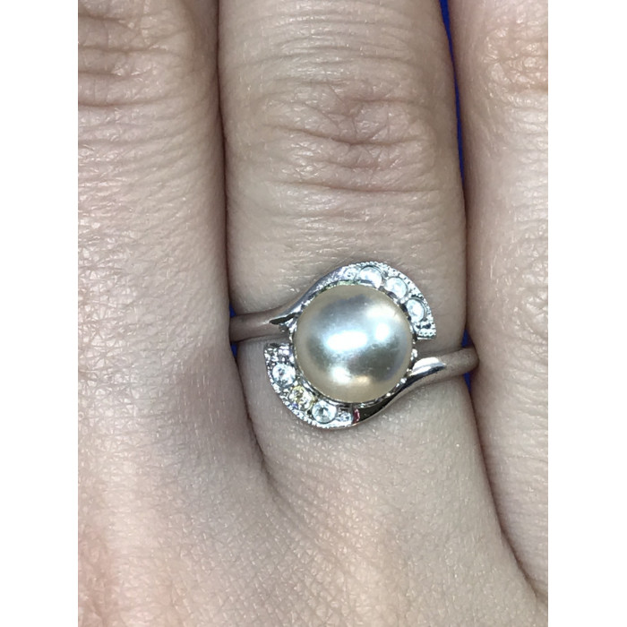 Sky Jewelry Серебряное кольцо с жемчугом