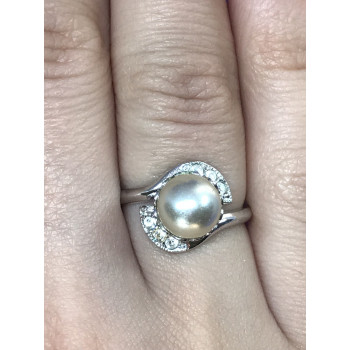 Sky Jewelry Серебряное кольцо с жемчугом