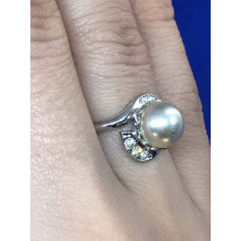 Sky Jewelry Серебряное кольцо с жемчугом
