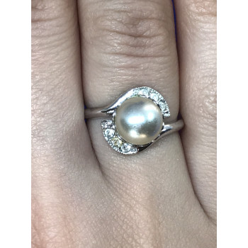 Sky Jewelry Серебряное кольцо с жемчугом