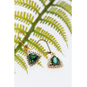 Sky Jewelry Серебряные серьги в позолоте с изумрудом