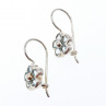 Sky Jewelry Серебряные серьги с аквамарином  Цветы