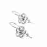Sky Jewelry Серебряные серьги с аквамарином  Цветы