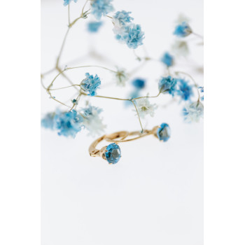 Sky Jewelry Золотые серьги с топазом  Настроение