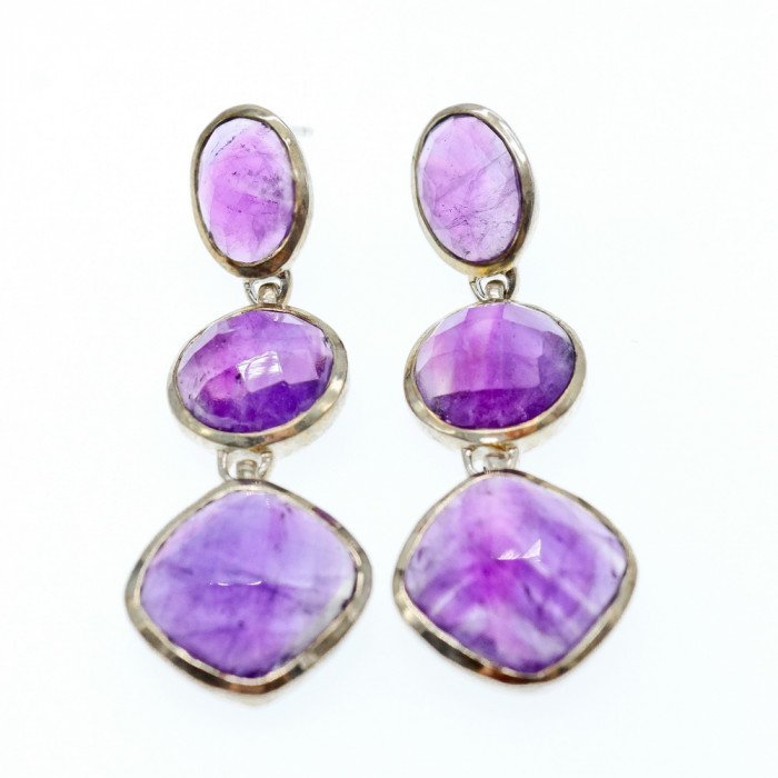 Sky Jewelry Серебряные серьги с турмалином  Обаяние