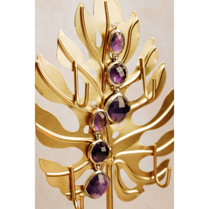 Sky Jewelry Серебряные серьги с турмалином  Обаяние