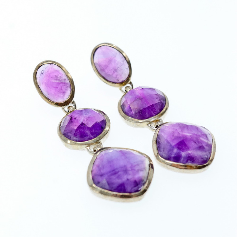 Sky Jewelry Серебряные серьги с турмалином  Обаяние