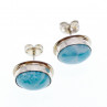 Sky Jewelry Серебряные серьги с камнем ларимар