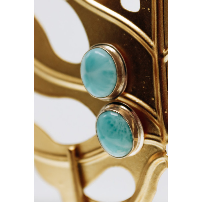 Sky Jewelry Серебряные серьги с камнем ларимар
