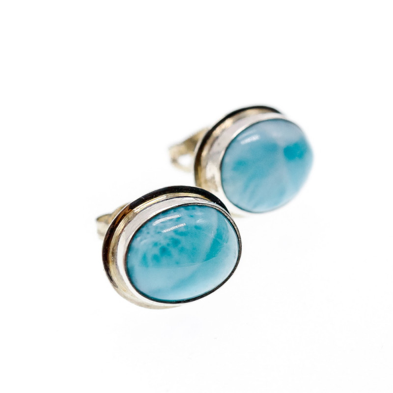 Sky Jewelry Серебряные серьги с камнем ларимар