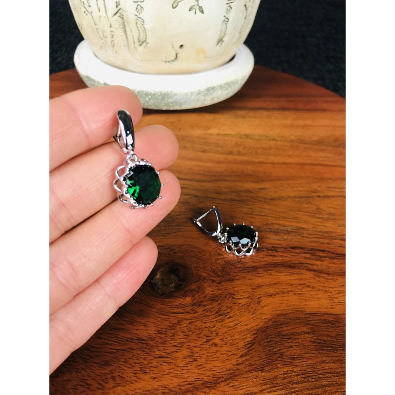 Sky Jewelry Cерьги 925 проба с фианитом