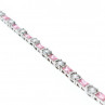 Sky Jewelry Серебряный браслет с розовой и белой шпинелью
