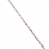 Sky Jewelry Серебряный браслет с розовой и белой шпинелью