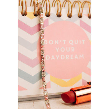 Sky Jewelry Серебряный браслет с розовой и белой шпинелью