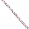 Sky Jewelry Серебряный браслет с розовой и белой шпинелью