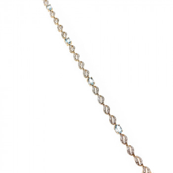 Sky Jewelry Серебряный браслет в позолоте с топазом