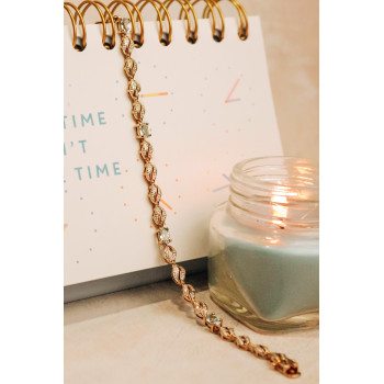 Sky Jewelry Серебряный браслет в позолоте с топазом