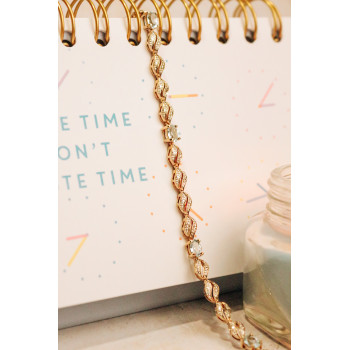 Sky Jewelry Серебряный браслет в позолоте с топазом