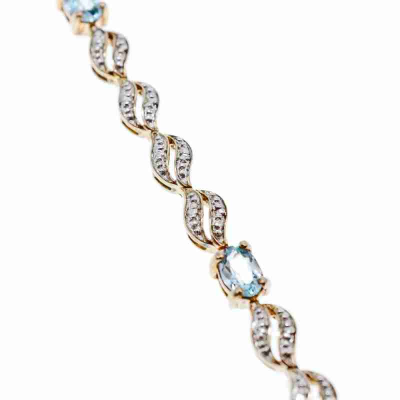 Sky Jewelry Серебряный браслет в позолоте с топазом
