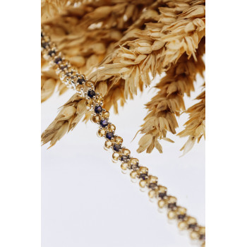 Sky Jewelry Серебряный браслет с камнями цитрин и аметист