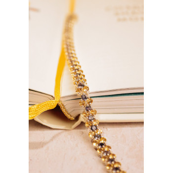 Sky Jewelry Серебряный браслет с камнями цитрин и аметист