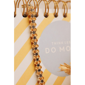 Sky Jewelry Серебряный браслет с камнями цитрин и аметист