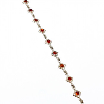 Sky Jewelry Серебряный браслет с янтарем