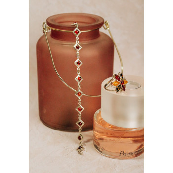 Sky Jewelry Серебряный браслет с янтарем