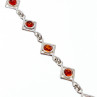 Sky Jewelry Серебряный браслет с янтарем