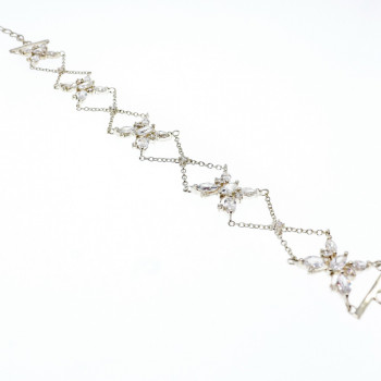 Sky Jewelry Серебряный браслет с фианитами  Бабочки