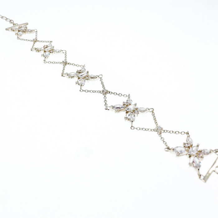 Sky Jewelry Серебряный браслет с фианитами  Бабочки