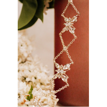 Sky Jewelry Серебряный браслет с фианитами  Бабочки