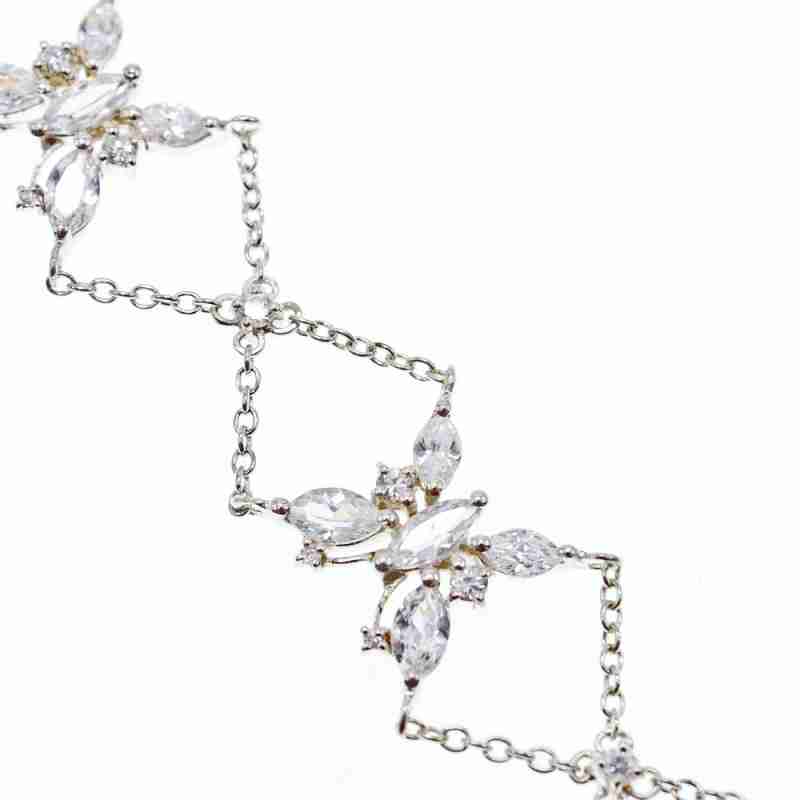 Sky Jewelry Серебряный браслет с фианитами  Бабочки