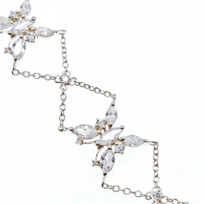 Sky Jewelry Серебряный браслет с фианитами  Бабочки