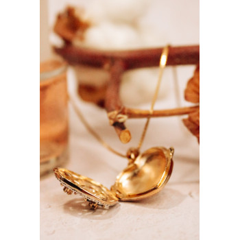 Sky Jewelry Серебряная цепочка с кулоном в позолоте с камнями рубин и сапфир