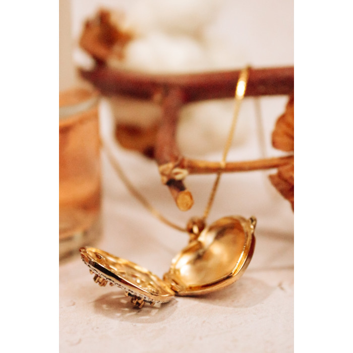 Sky Jewelry Серебряная цепочка с кулоном в позолоте с камнями рубин и сапфир