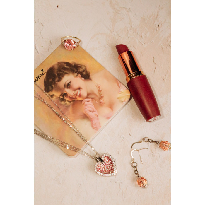 Sky Jewelry Тройная серебряная цепочка с кулоном с фианитами   Сердце