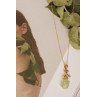 Sky Jewelry Золотая цепочка с кулоном зеленый нефрит