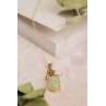 Sky Jewelry Золотая цепочка с кулоном зеленый нефрит