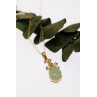 Sky Jewelry Золотая цепочка с кулоном зеленый нефрит