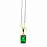 Sky Jewelry Серебряная цепочка с кулоном в позолоте с изумрудом и гошенитом