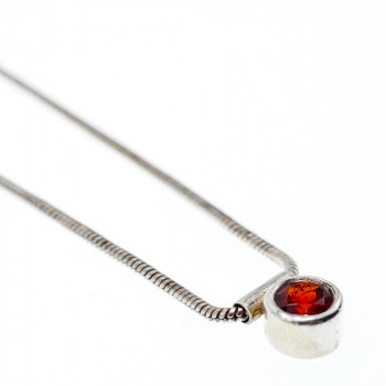 Sky Jewelry Серебряное ожерелье с гранатом  Винтаж