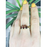 Sky Jewelry Кольцо в позолоте с гранатом