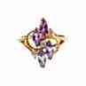Sky Jewelry Серебряное кольцо в позолоте с турмалином и бериллом