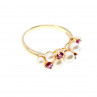 Sky Jewelry Золотое кольцо с рубином и жемчугом