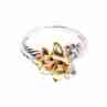 Sky Jewelry Серебряное кольцо с фианитами  Ноты позолоты