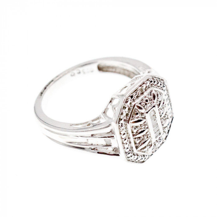 Sky Jewelry Серебряное кольцо с бриллиантами